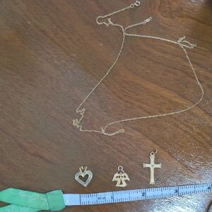 14k Gold Necklace with Pendants